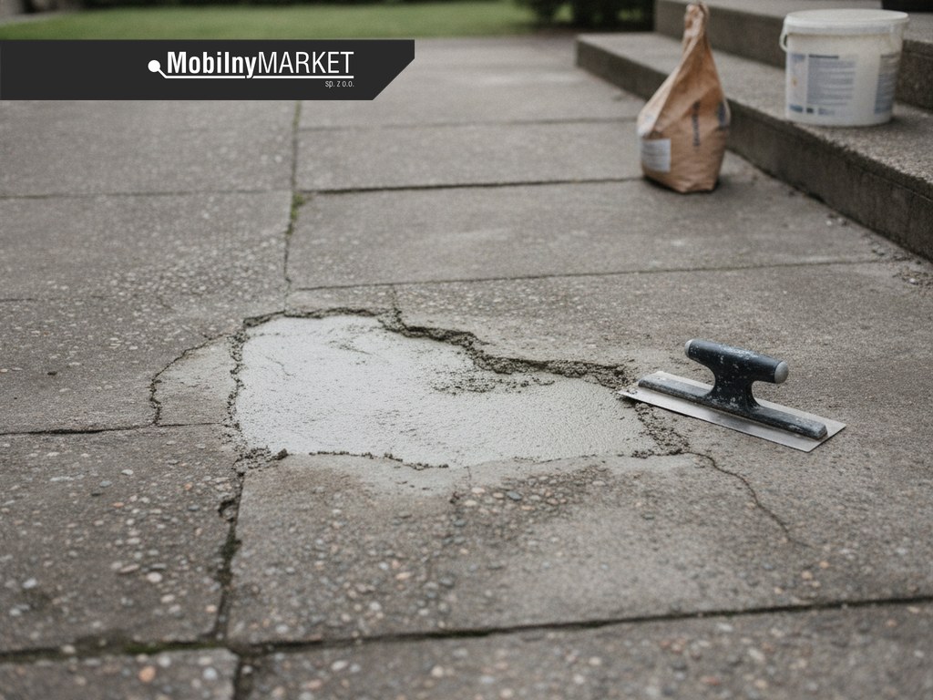 Naprawa betonu na zewnątrz – ubytki w betonowej posadzce i podjeździe